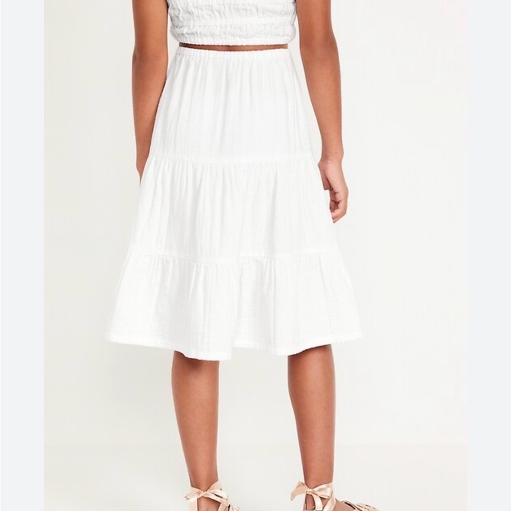 Old Navy White Tiered Sundress for Girls